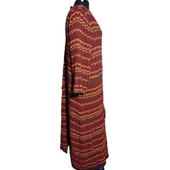 NWT 2 In One Lane Bryant Chevron Knit Pointelle Sheath Dress With Spaghetti Stra - Picture 4 of 7